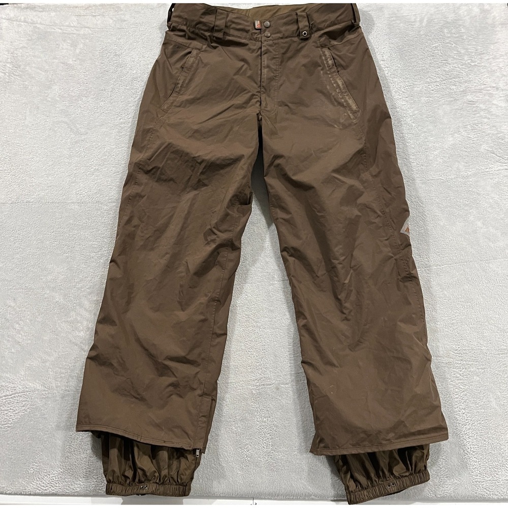 Burton Snowboard‎ Pants Mens XL Brown Adjustable Waist Nylon Ski